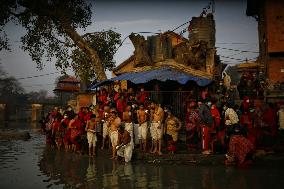 NEPAL-BHAKTAPUR-SWASTHANI BRATA KATHA FESTIVAL-RITUAL