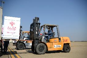 LAOS-VIENTIANE-CHINA-COVID-19-VACCINE-ARRIVAL