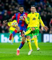 SOCCER-CRYSTAL-PALACE-NORWICH-CITY/REPORT