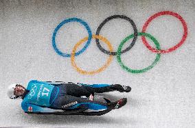 (BEIJING 2022)CHINA-BEIJING-OLYMPIC WINTER GAMES-LUGE-TRAINING SESSION