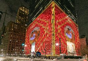 U.S.-NEW YORK-CHINESE NEW YEAR CELEBRATION-LIGHT PROJECTION
