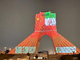 IRAN-TEHRAN-CHINESE LUNAR NEW YEAR-LIGHT SHOW