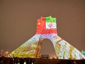 IRAN-TEHRAN-CHINESE LUNAR NEW YEAR-LIGHT SHOW