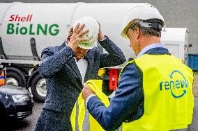 King Willem-Alexander Visits The First Dutch bio-LNG Installation - Amsterdam