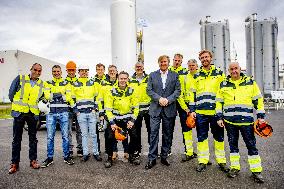 King Willem-Alexander Visits The First Dutch bio-LNG Installation - Amsterdam