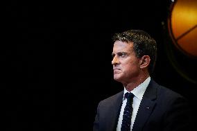 Manuel Valls At Tribunes De La Presse Conference - Bordeaux