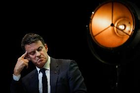 Manuel Valls At Tribunes De La Presse Conference - Bordeaux