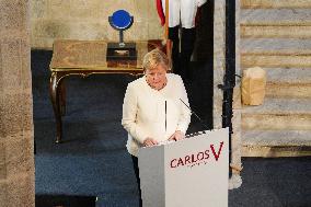 Angela Merkel Receives Charles V European Award
