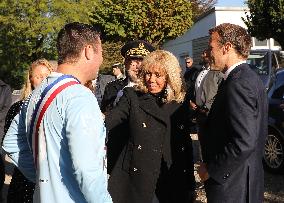 President Macron At Gala Match Of The Variétés Club De France - Poissy