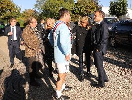 President Macron At Gala Match Of The Variétés Club De France - Poissy