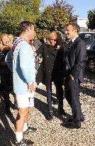 President Macron At Gala Match Of The Variétés Club De France - Poissy