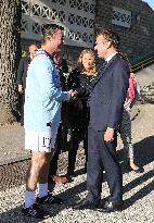 President Macron At Gala Match Of The Variétés Club De France - Poissy