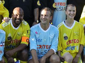 President Macron At Gala Match Of The Variétés Club De France - Poissy