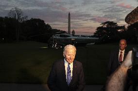 President Biden arrives at the White House