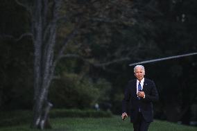President Biden arrives at the White House