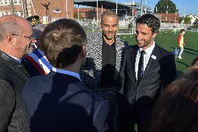 Emmanuel Macron visited the sports hall - JO Paris 2024 - Tremblay