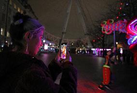 BRITAIN-LONDON-LONDON EYE-RED LIGHT