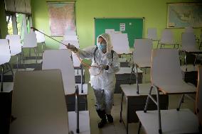 INDONESIA-JAKARTA-COVID-19-DISINFECTION
