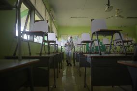 INDONESIA-JAKARTA-COVID-19-DISINFECTION