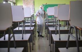 INDONESIA-JAKARTA-COVID-19-DISINFECTION