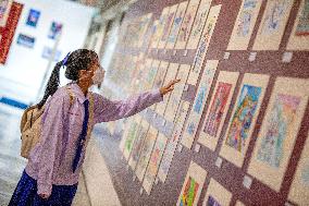 (BEIJING2022)THAILAND-BANGKOK-PAINTING EXHIBITION-BEIJING OLYMPIC WINTER GAMES