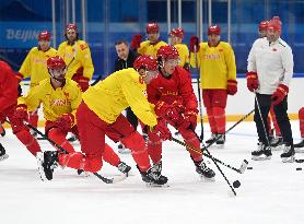 (BEIJING 2022)CHINA-BEIJING-OLYMPIC WINTER GAMES-MEN'S ICE HOCKEY-TRAINING (CN)