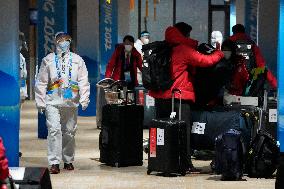 (BEIJING 2022)CHINA-BEIJING-OLYMPIC WINTER GAMES-OLYMPIC VILLAGE-JAPANESE DELEGATION-ARRIVAL(CN)