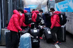 (BEIJING 2022)CHINA-BEIJING-OLYMPIC WINTER GAMES-OLYMPIC VILLAGE-JAPANESE DELEGATION-ARRIVAL(CN)