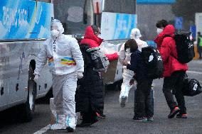 (BEIJING 2022)CHINA-BEIJING-OLYMPIC WINTER GAMES-OLYMPIC VILLAGE-JAPANESE DELEGATION-ARRIVAL(CN)