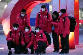 (BEIJING 2022)CHINA-BEIJING-OLYMPIC WINTER GAMES-OLYMPIC VILLAGE-JAPANESE DELEGATION-ARRIVAL(CN)