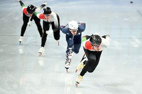 (BEIJING 2022)CHINA-BEIJING-OLYMPIC WINTER GAMES-TRACK SPEED SKATING-TRAINING