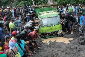 INDONESIA-YOGYAKARTA-COLD LAVA-MOUNT MERAPI