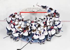 (BEIJING2022)CHINA-BEIJING-OLYMPIC WINTER GAMES-ICE HOCKEY-WOMEN'S PRELIMINARY-USA VS FIN (CN)