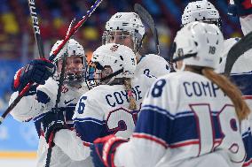 (BEIJING2022)CHINA-BEIJING-OLYMPIC WINTER GAMES-ICE HOCKEY-WOMEN'S PRELIMINARY-USA VS FIN (CN)