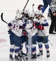 (BEIJING2022)CHINA-BEIJING-OLYMPIC WINTER GAMES-ICE HOCKEY-WOMEN'S PRELIMINARY-USA VS FIN (CN)