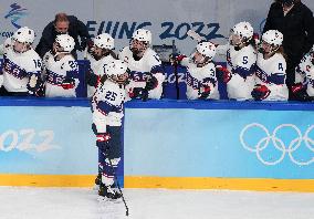 (BEIJING2022)CHINA-BEIJING-OLYMPIC WINTER GAMES-ICE HOCKEY-WOMEN'S PRELIMINARY-USA VS FIN (CN)