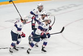 (BEIJING2022)CHINA-BEIJING-OLYMPIC WINTER GAMES-ICE HOCKEY-WOMEN'S PRELIMINARY-USA VS FIN (CN)