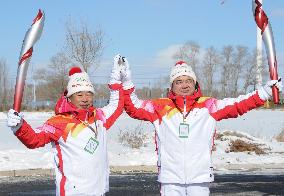 (BEIJING2022) CHINA-HEBEI-ZHANGJIAKOU-OLYMPIC TORCH RELAY (CN)
