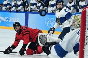 (BEIJING2022)CHINA-BEIJING-OLYMPIC WINTER GAMES-ICE HOCKEY-WOMEN'S PRELIMINARY-CANADA VS FINLAND