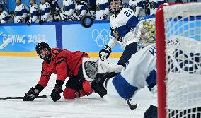 (BEIJING2022)CHINA-BEIJING-OLYMPIC WINTER GAMES-ICE HOCKEY-WOMEN'S PRELIMINARY-CANADA VS FINLAND