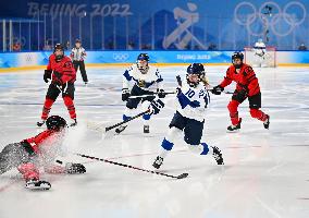 (BEIJING2022)CHINA-BEIJING-OLYMPIC WINTER GAMES-ICE HOCKEY-WOMEN'S PRELIMINARY-CANADA VS FINLAND