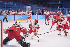 (XHTP) (BEIJING2022)CHINA-BEIJING-OLYMPIC WINTER GAMES-ICE HOCKEY-WOMEN'S PRELIMINARY-CHINA VS DENMARK