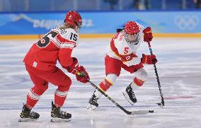 (BEIJING2022)CHINA-BEIJING-OLYMPIC WINTER GAMES-ICE HOCKEY-WOMEN'S PRELIMINARY-CHINA VS DENMARK