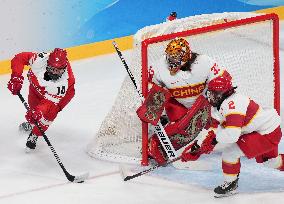 (XHTP) (BEIJING2022)CHINA-BEIJING-OLYMPIC WINTER GAMES-ICE HOCKEY-WOMEN'S PRELIMINARY-CHN VS DEN (CN)