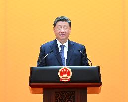 CHINA-BEIJING-XI JINPING-PENG LIYUAN-WINTER OLYMPICS-WELCOMING BANQUET (CN)