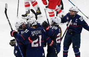 (BEIJING2022)CHINA-BEIJING-OLYMPIC WINTER GAMES-ICE HOCKEY-WOMEN'S PRELIMINARY-USA VS ROC (CN)