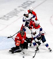 (BEIJING2022)CHINA-BEIJING-OLYMPIC WINTER GAMES-ICE HOCKEY-WOMEN'S PRELIMINARY-U.S VS SWITZERLAND