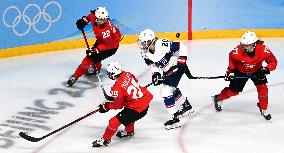 (BEIJING2022)CHINA-BEIJING-OLYMPIC WINTER GAMES-ICE HOCKEY-WOMEN'S PRELIMINARY-U.S VS SWITZERLAND