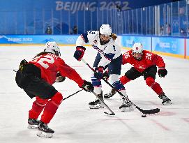 (BEIJING2022)CHINA-BEIJING-OLYMPIC WINTER GAMES-ICE HOCKEY-WOMEN'S PRELIMINARY-U.S VS SWITZERLAND