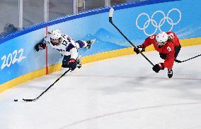 (BEIJING2022)CHINA-BEIJING-OLYMPIC WINTER GAMES-ICE HOCKEY-WOMEN'S PRELIMINARY-U.S VS SWITZERLAND